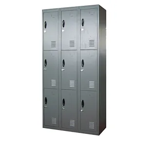 9 doors colourful metal clothes locker school lockers storage cabinet gym corridor factory storage