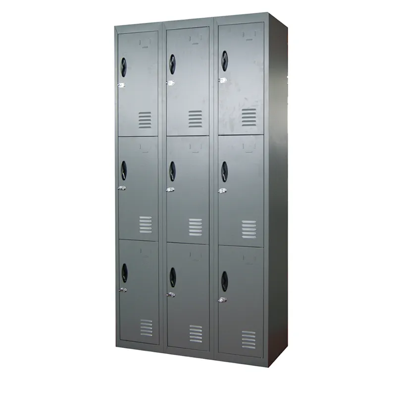 9 doors colourful metal clothes locker school lockers storage cabinet gym corridor factory storage