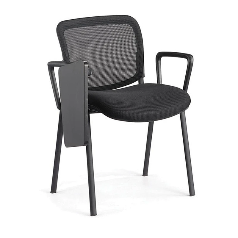 Black training chair with coating metal frame foldable mesh