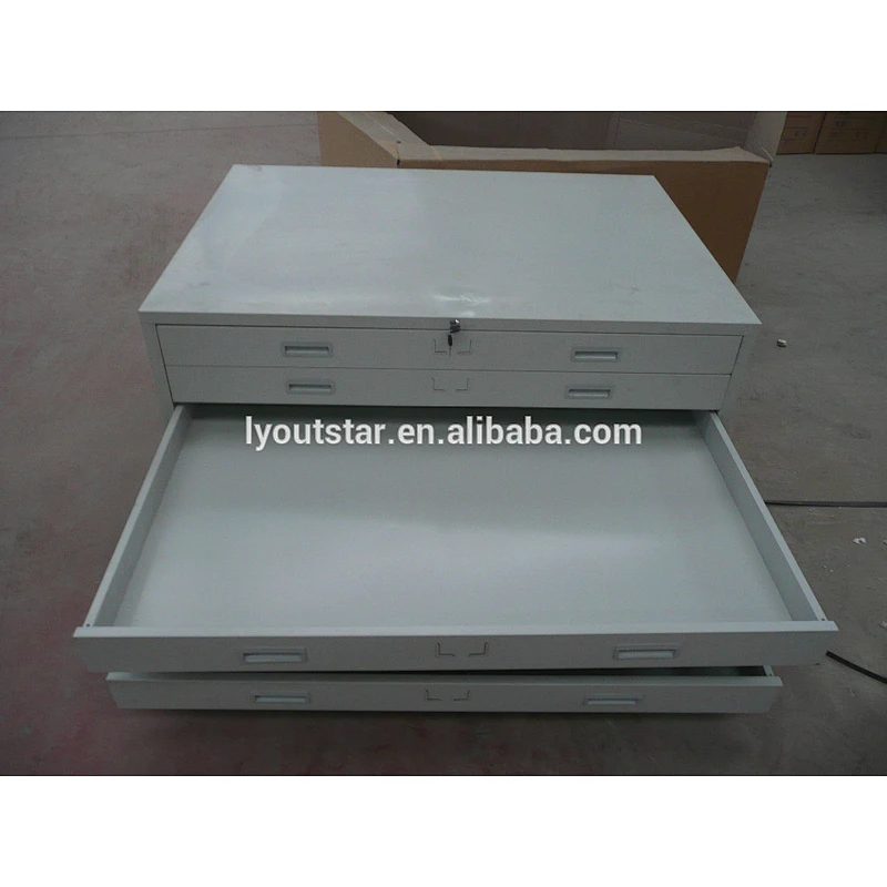 Economical metal KD map drawer Storage Cabinets for storage drawings