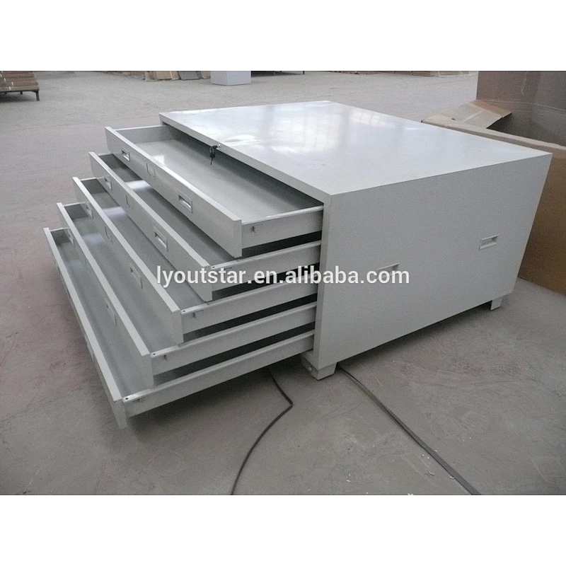 Economical metal KD map drawer Storage Cabinets for storage drawings