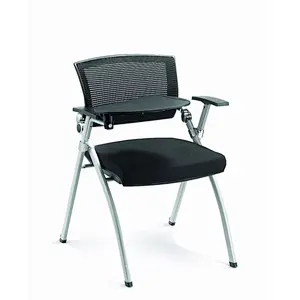 Hot sale training room tables chair sets chair with writing pad