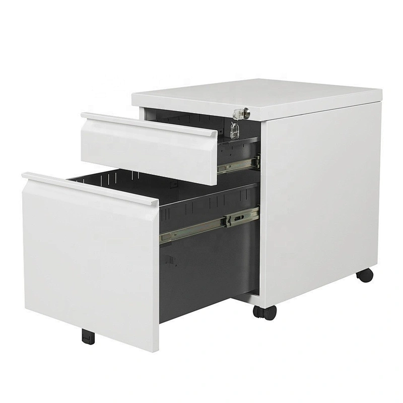 KD structure Cold Rolled Steel Office Furniture 2 Drawer Mobile Pedestal movable cabinet with cushion