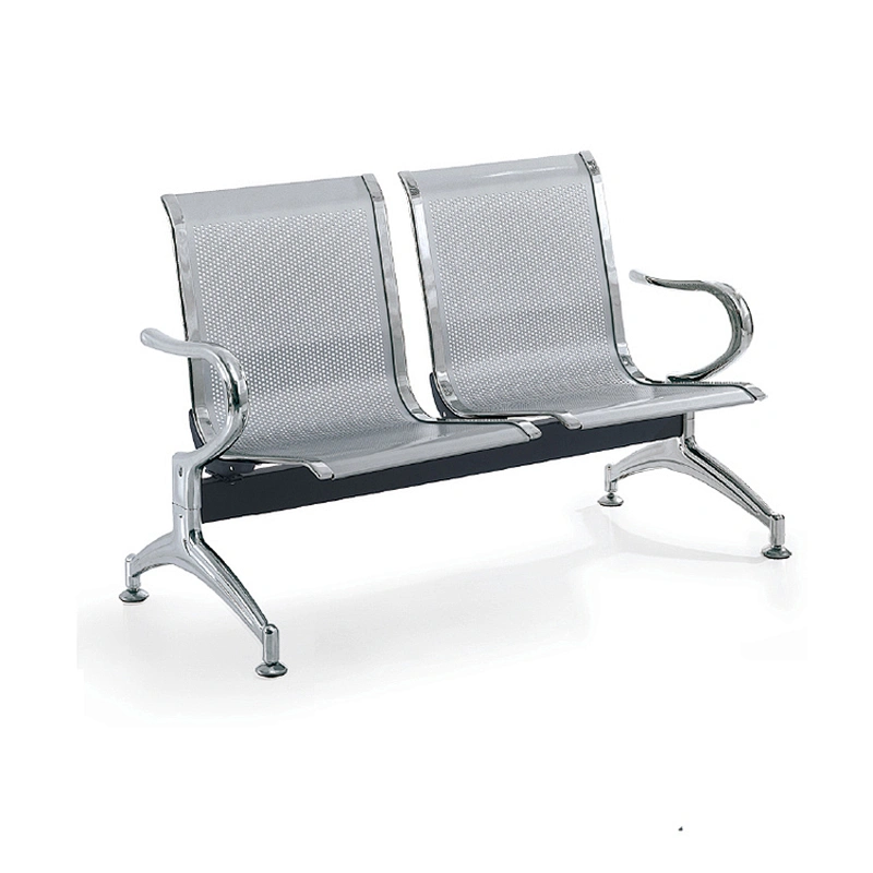 Hot-selling Matel Powder Coating 2 Seats Antique Room Chairs Price 3 Seater Waiting Area Bench Metal Iron Bus Station Chair