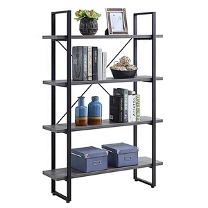 Home living room furniture rustic ladder bookshelf shelves storage racks wood book shelf