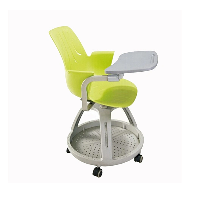 Henan Popular Plastic Customer-made Outsatr Meeting Pad Attached Pp Writing Chair With Tablet