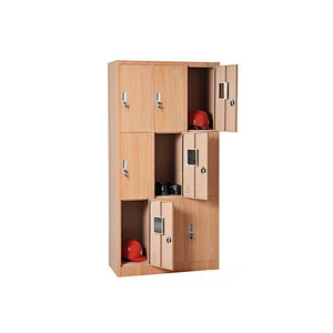 9 door steel locker cupboard  shelf sports lockers Brick color steel locker