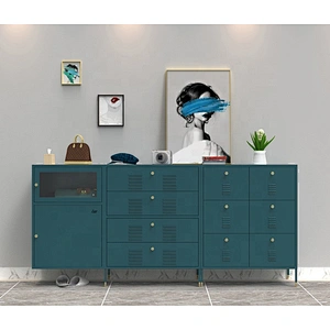 New design fancy 4 drawer steel metal multi layer living room cabinet organizer storage drawers