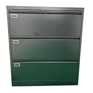 Factory colored 3 drawer lateral file cabinet steel office file document storage drawer metal filing cabinet
