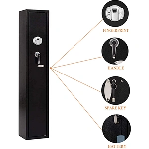 fingerprint lock gun safe metal hidden gun cabinet with rifle cabinet
