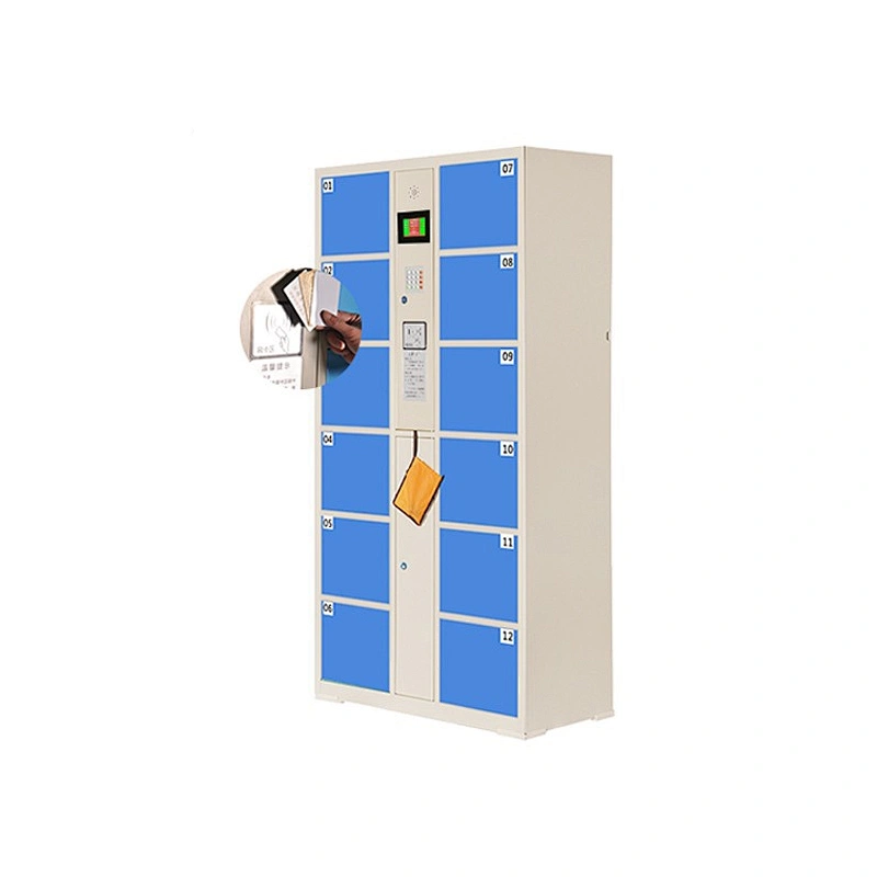 Face recognition system coin operated storage bar code system electric parcel locker box