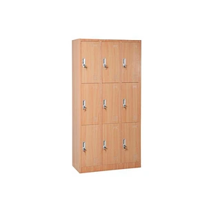 9 door steel locker cupboard  shelf sports lockers Brick color steel locker