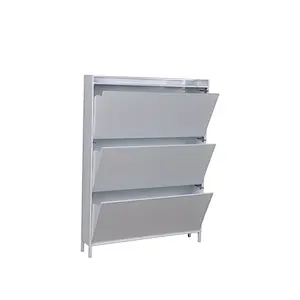Modern KD Home Living Room shoe cabinet furniture Drawer Steel Shoe Cabinet Metal Folding Shoe Rack Cabinet