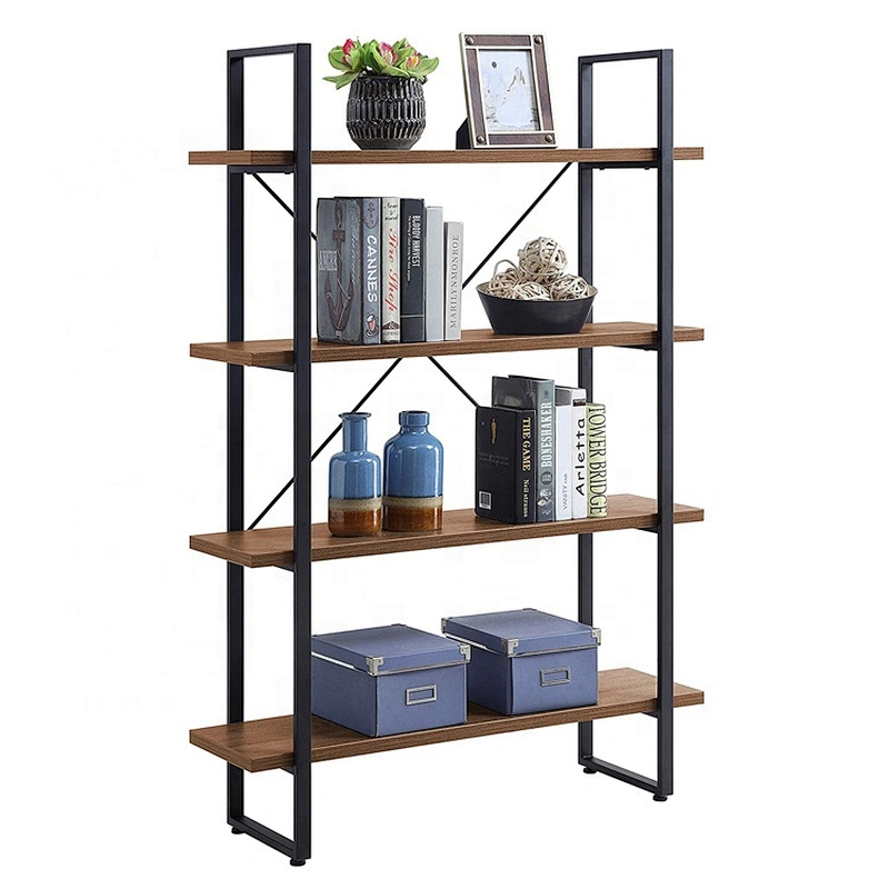 Home living room furniture rustic ladder bookshelf shelves storage racks wood book shelf