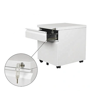 KD structure Cold Rolled Steel Office Furniture 2 Drawer Mobile Pedestal movable cabinet with cushion