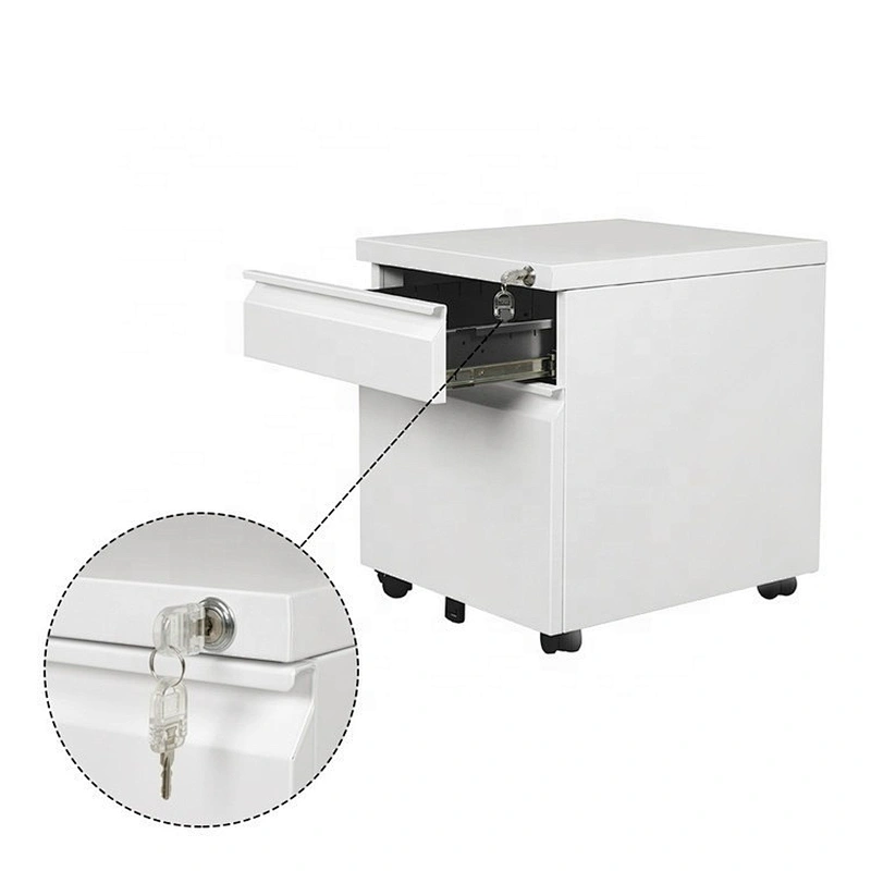 KD structure Cold Rolled Steel Office Furniture 2 Drawer Mobile Pedestal movable cabinet with cushion