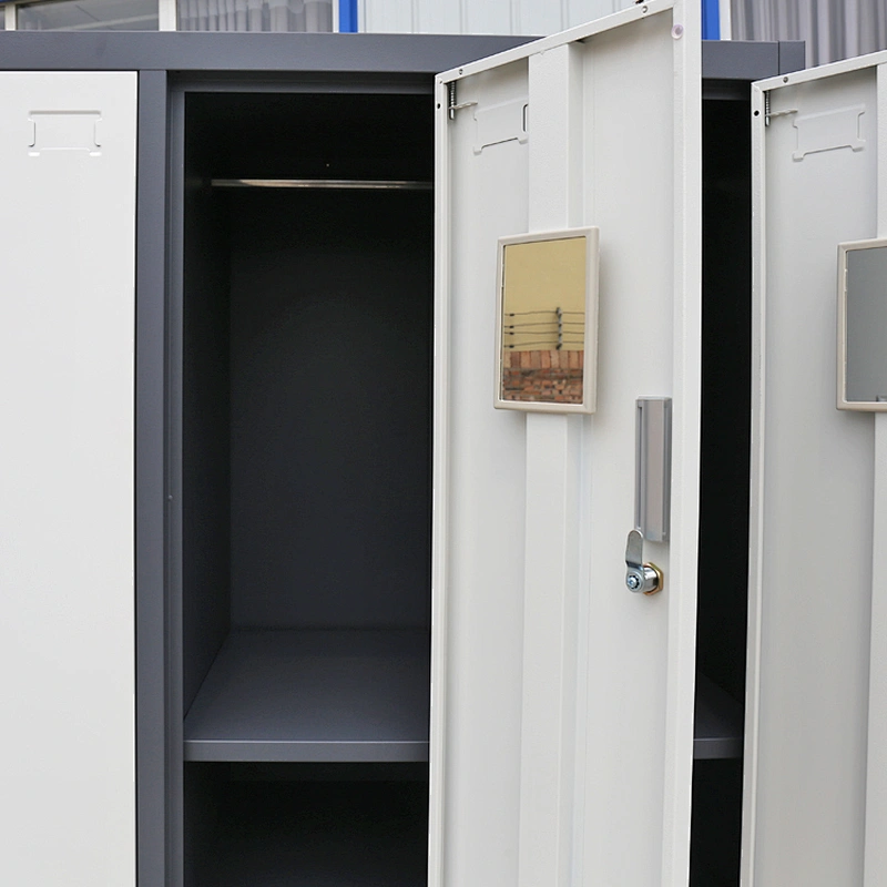 Fashionable and simple staff locker 6 doors steel bathroom gym school clothes storage locker