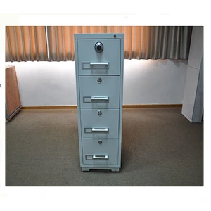 4 drawer antimagnetic fire resistant 2 hours fireproof file cabinet