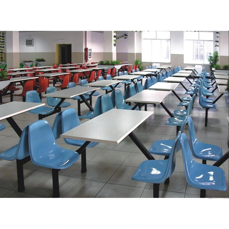 School canteen dining table student eating table and chairs