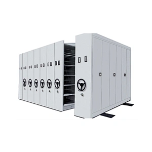 Customize Steel manual hanging storage system library mechanical movable compact shelves mobile file compactor