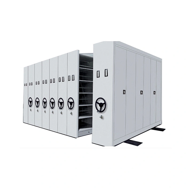 Customize Steel manual hanging storage system library mechanical movable compact shelves mobile file compactor
