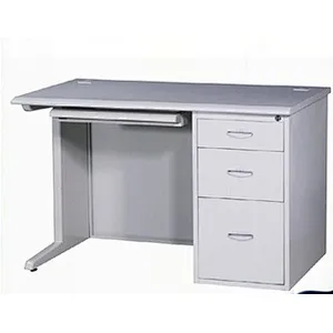 Custom-made office desk solid wood top metal leg  loft office table