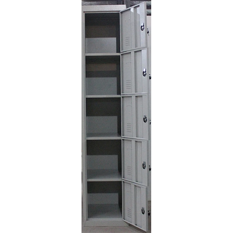 Office use steel customized metal staff locker with locks or 5 door bathroom locker cabinets