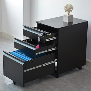 Amazon hot sale 3 drawer office storage furniture metal mobile pedestal file cabinet