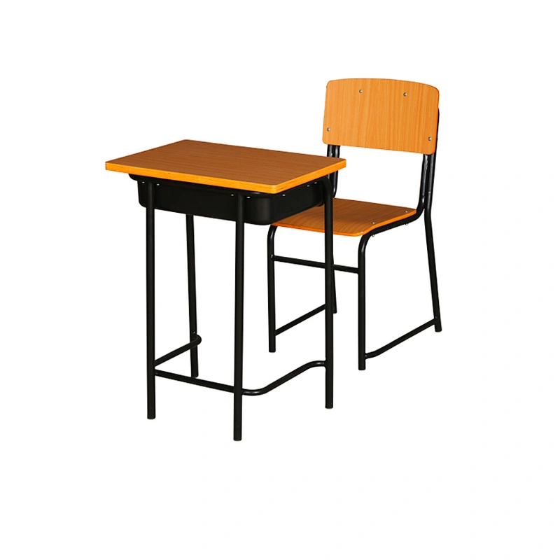 Hot sale comfortable university school furniture single desk and chair