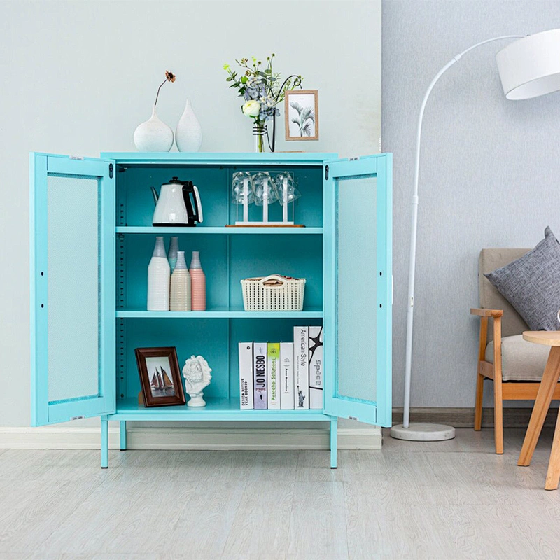 New design home furniture Storage office metal storage lockable Cabinet with feet stand