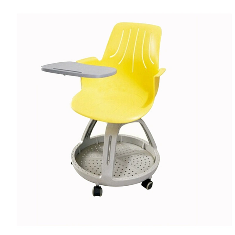 Henan Popular Plastic Customer-made Outsatr Meeting Pad Attached Pp Writing Chair With Tablet