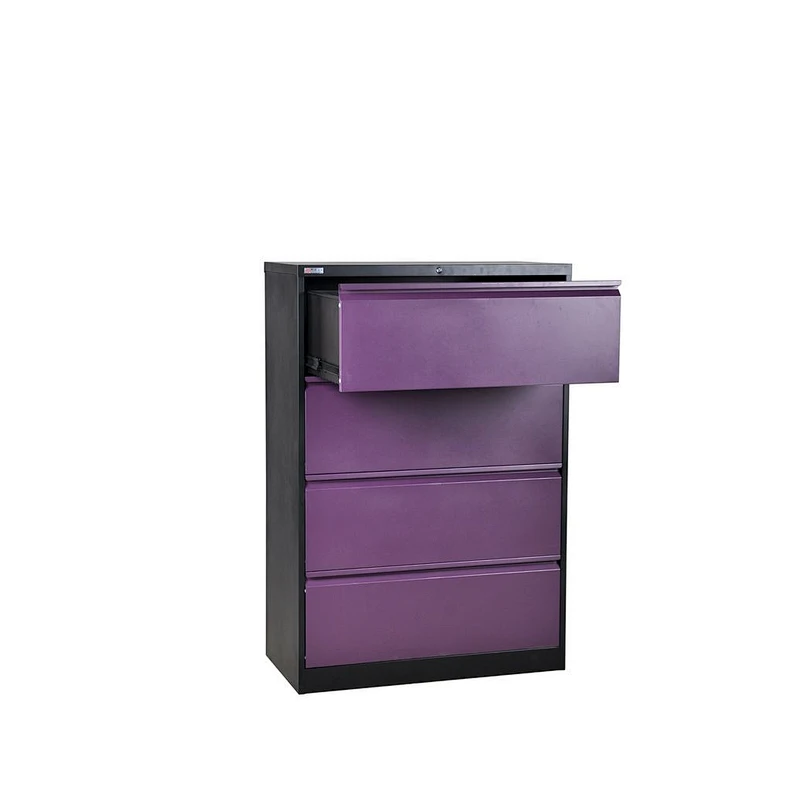 Factory colored 3 drawer lateral file cabinet steel office file document storage drawer metal filing cabinet
