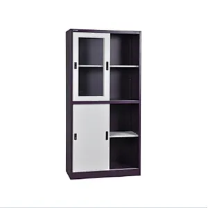 Sliding Glass Door Steel File Cabinet Bookcase Storage Cabinet