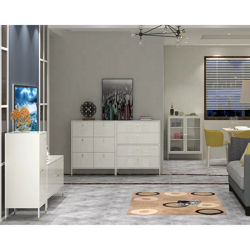 Living room hallway furniture porch ark metal  4 drawer storage organizer modern buffet entrance cabinet