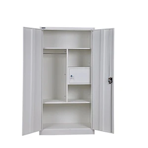 commercial use  home use two doors metal filing locker stainless storage cabinet office furniture with inner safebox
