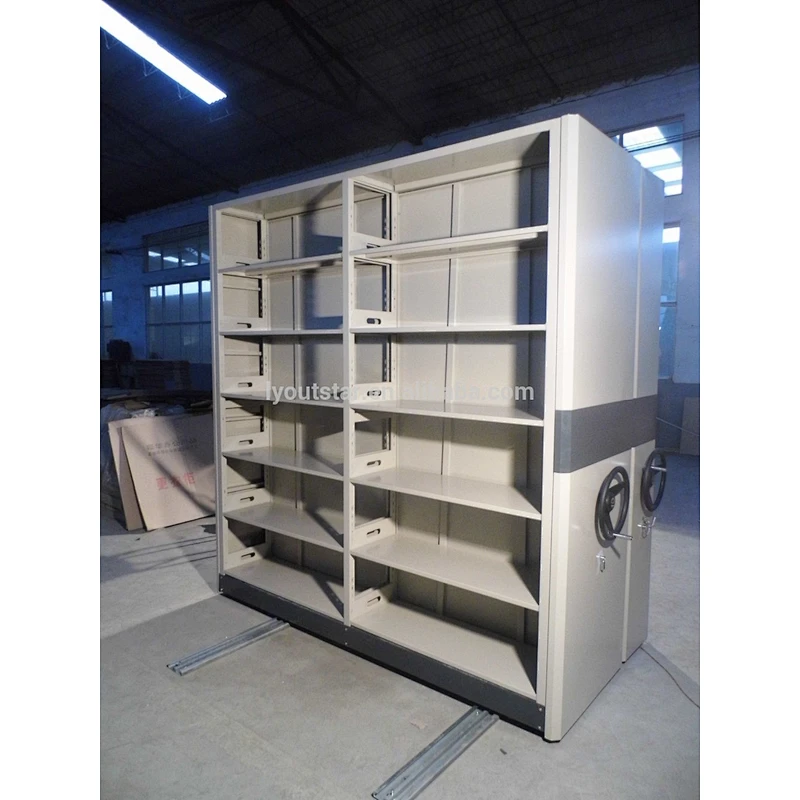 Customized KD Iron Office Filing Storages Compactor Manual Moving Shelves