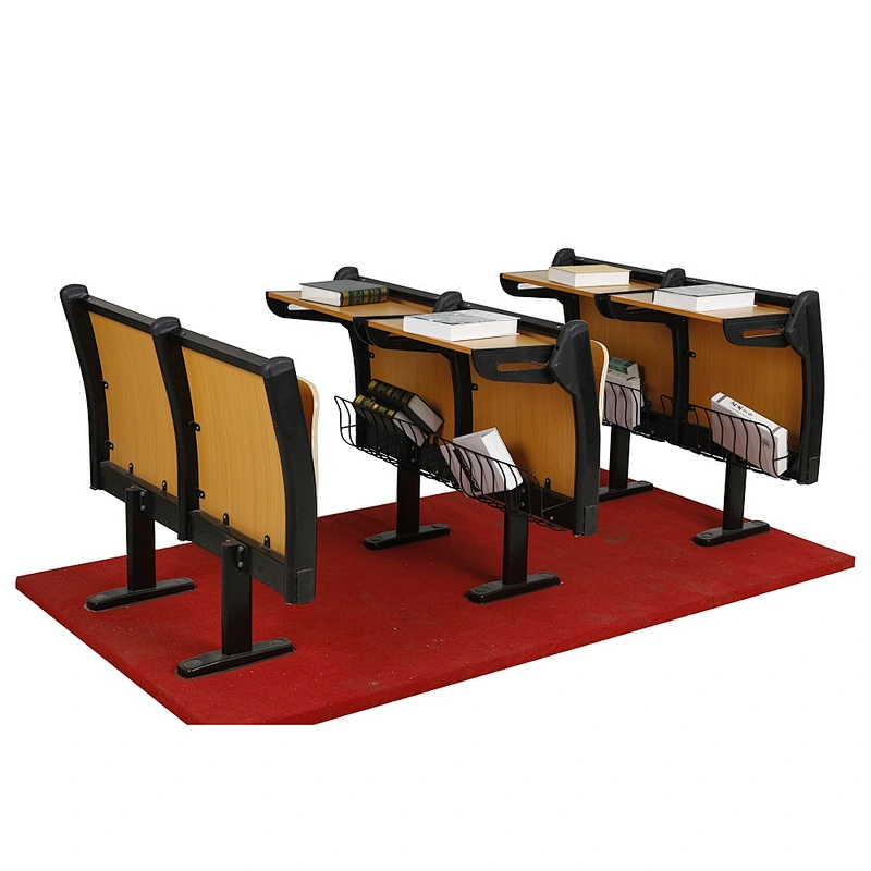 2019 New  Design Lecture Hall Chair With Writing Tablet Damping Springback Mechanism Folding Chair With Desk