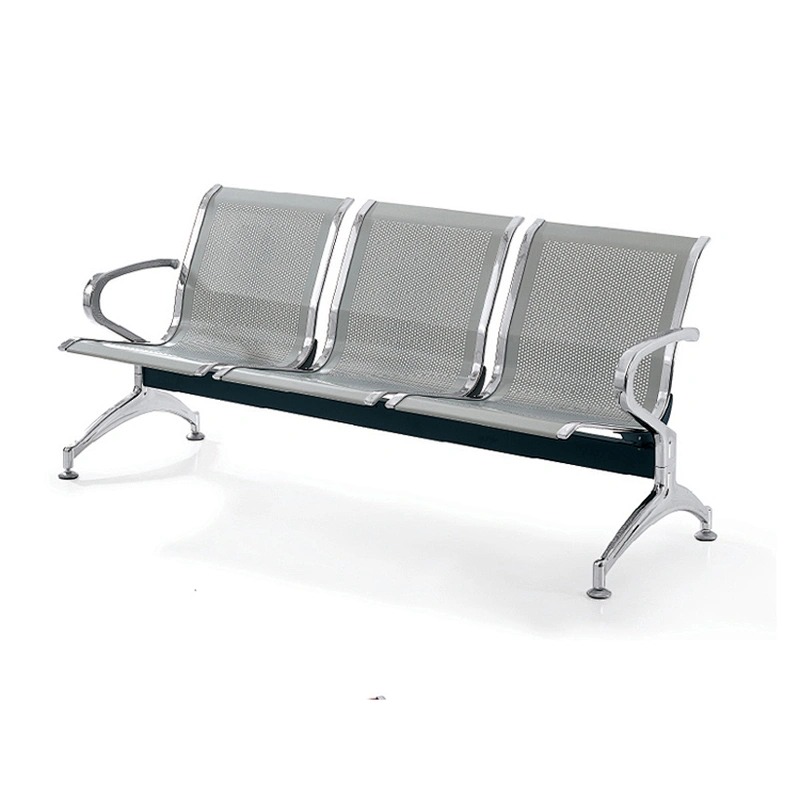 Hot-selling Matel Powder Coating 2 Seats Antique Room Chairs Price 3 Seater Waiting Area Bench Metal Iron Bus Station Chair
