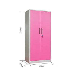 Indian Wardrobe Design Full Kd Structure Colourful Locker Colour Furbiture Double Bed Metal Cupboard Bedroom Clothes Cabinet