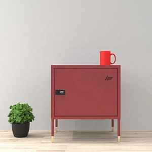 modern metal nightstand luxury high end bedside home storage cupboard