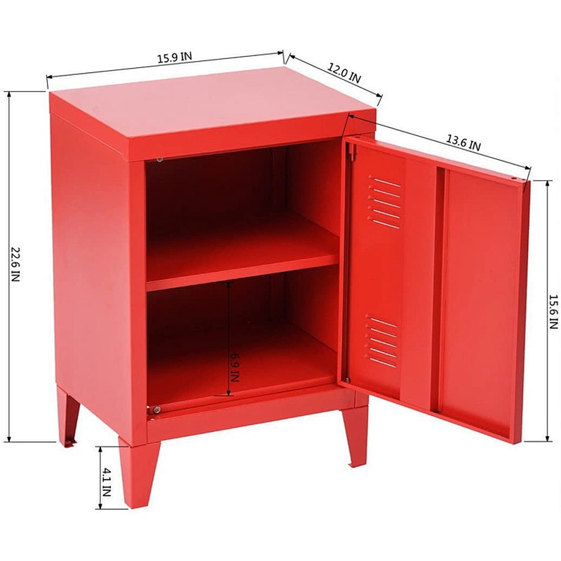 Nordic style home steel storage locker cabinet sofa/bed side with stands