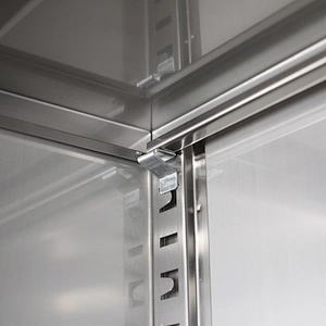 New open swing glass door stainless steel office file cabinet