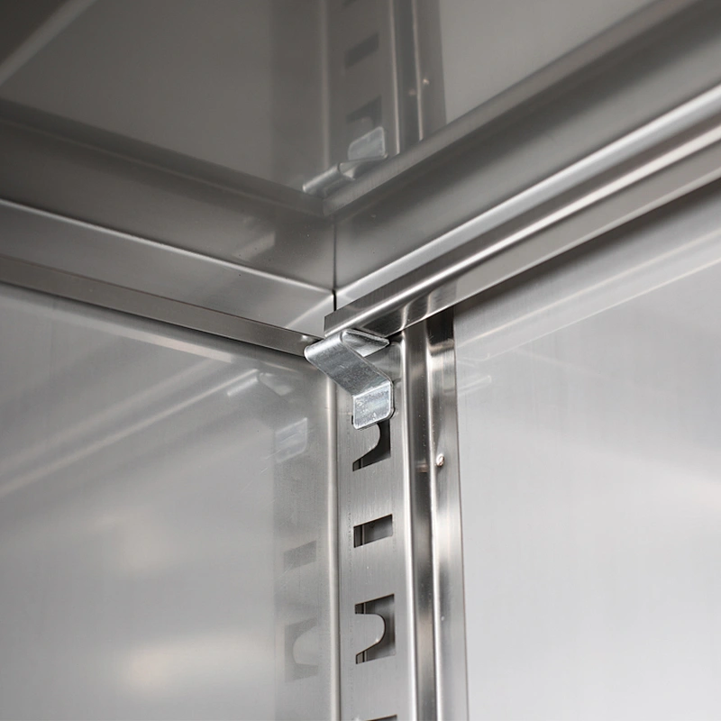 New open swing glass door stainless steel office file cabinet
