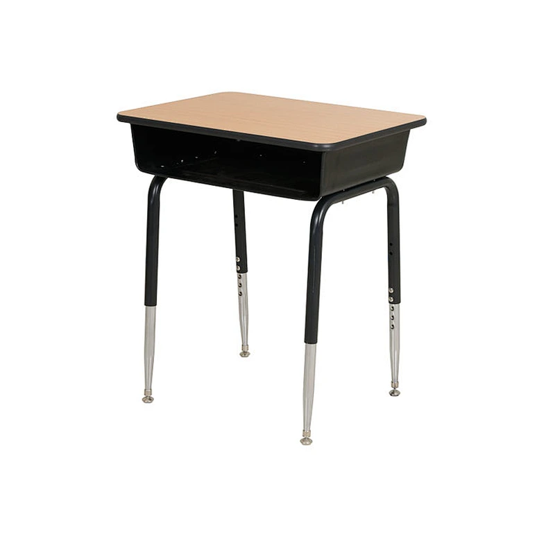 Hot sale school furniture single desk and chair single height adjustable student desk and chair
