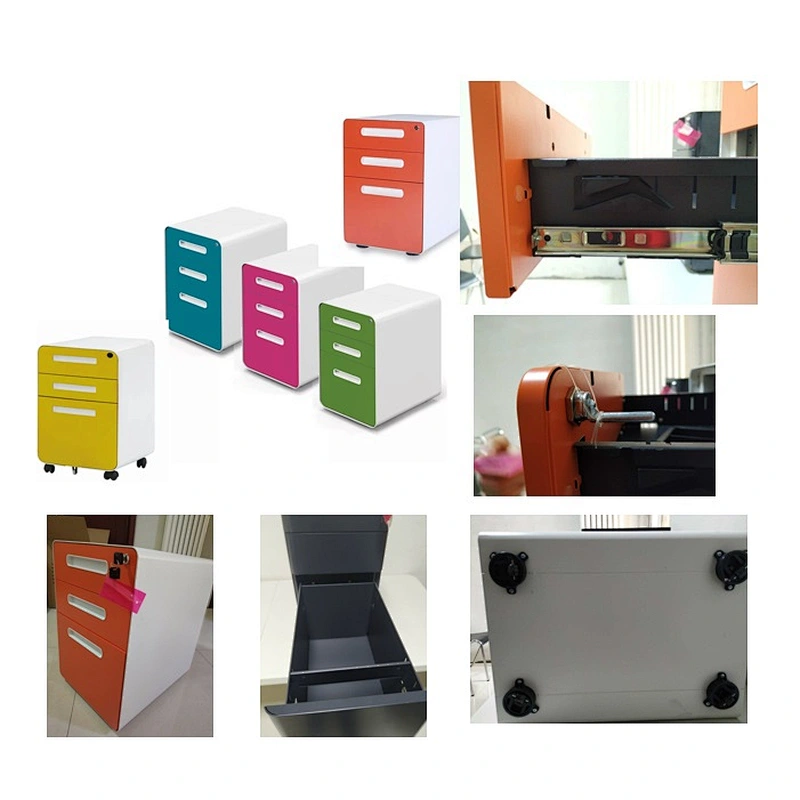 Luoyang Hot Sale Steel Office Furniture Drawer Mobile Pedestal Assembled Movable Steel Filing Cabinet