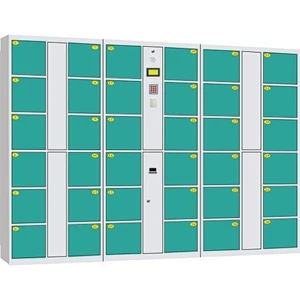 electronic storage coin operated locker luggage locker with barcode