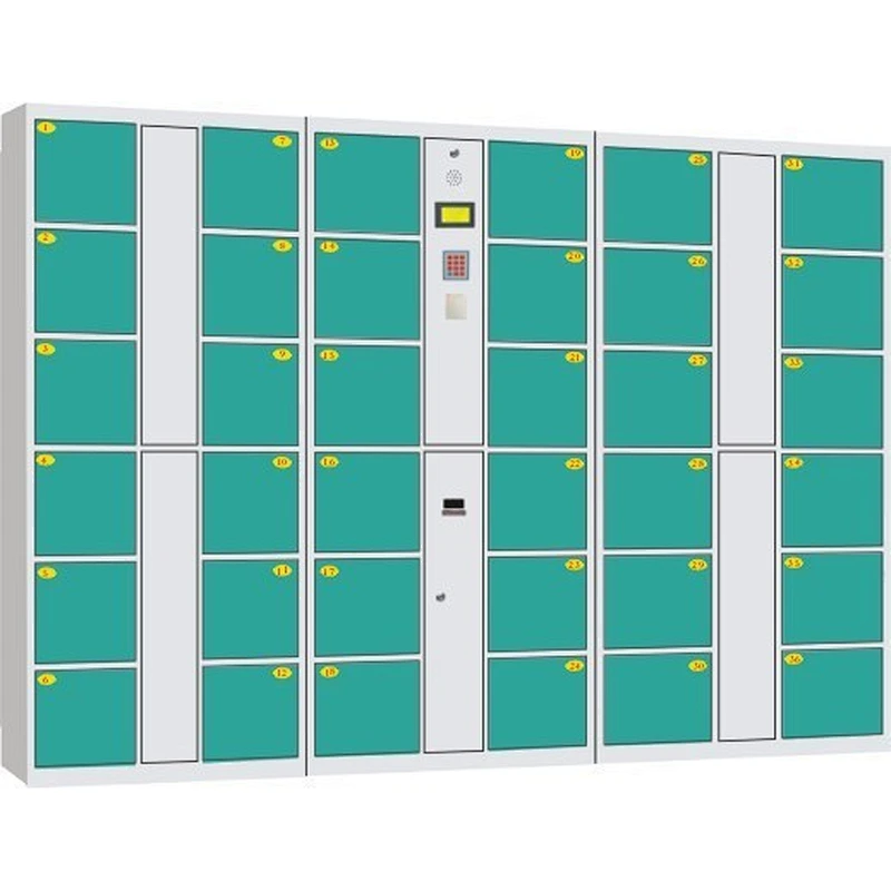 electronic storage coin operated locker luggage locker with barcode
