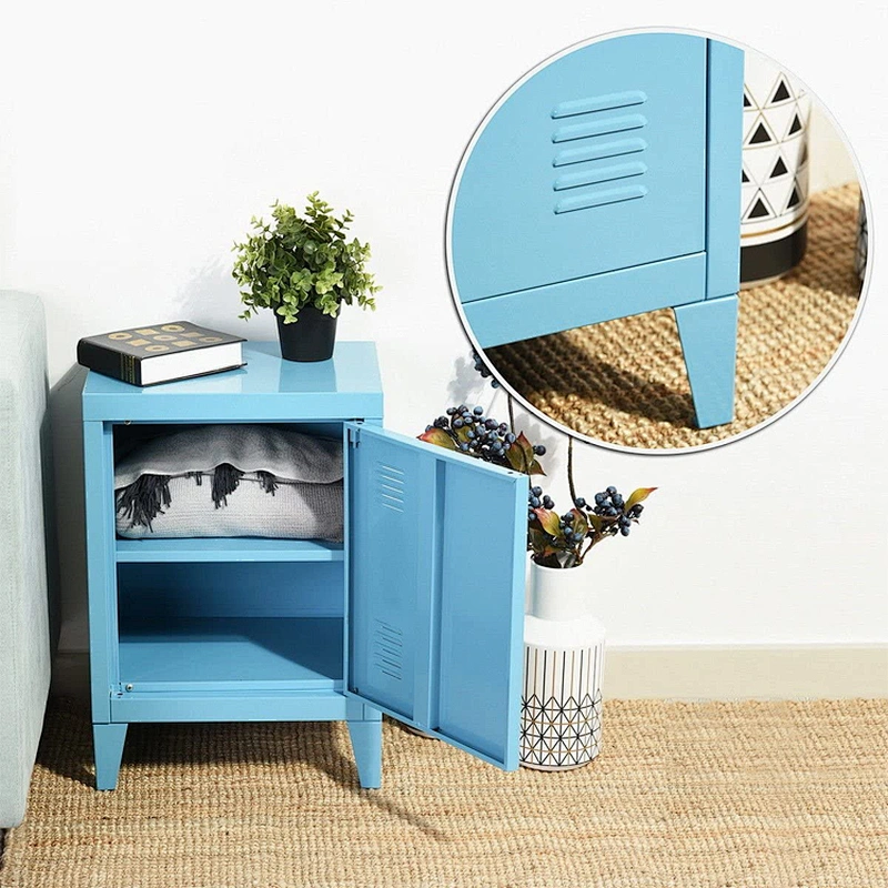 Amazon top seller living room low standing locker side end table steel sofa bed side cabinet