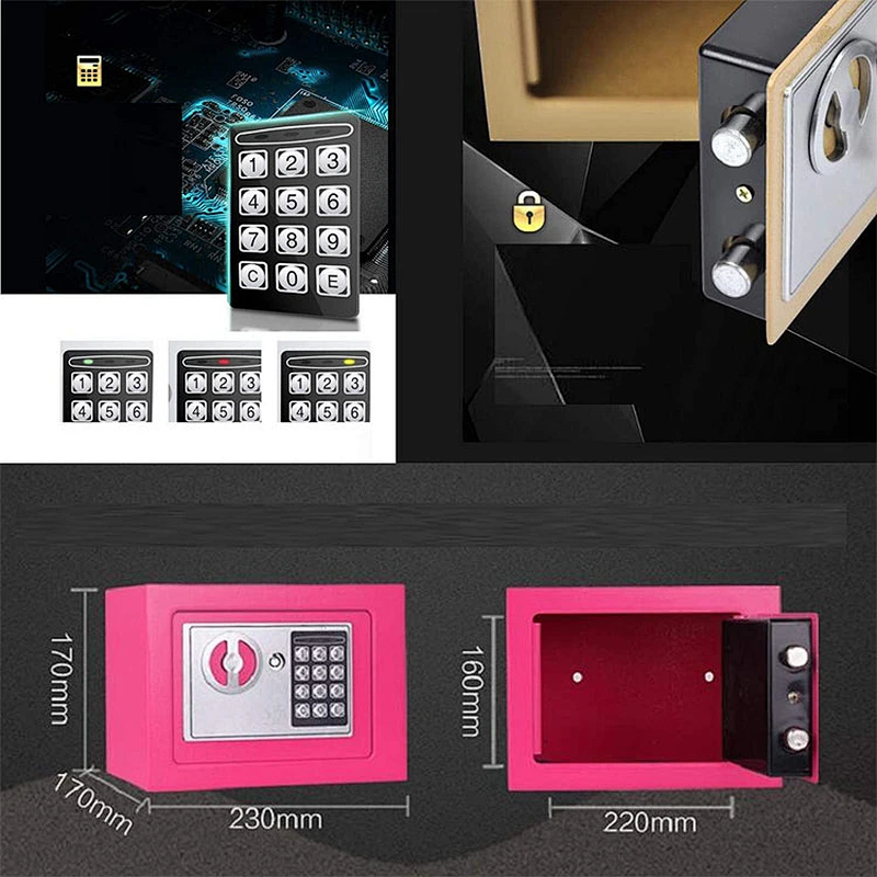 Home hotel use security safe box fingerprint biometric lock safe box