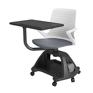 Plastic Node Classroom School Training Chair with Writing Pad and cushion